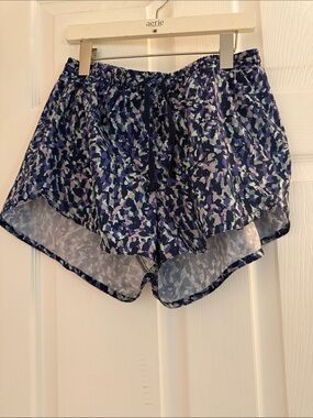 Old Navy Navy Blue Multi Abstract Print Athletic Shorts